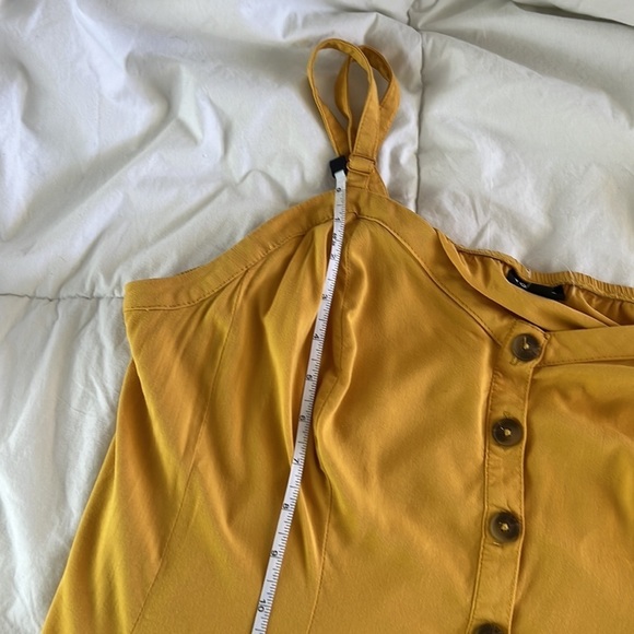 TORRID sz 2 TANK TOP MUSTARD YELLOW SWEETHEART NECKLINE ADJUSTABLE STAPS - Picture 11 of 12